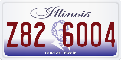 IL license plate Z826004