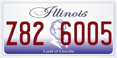 IL license plate Z826005