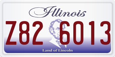 IL license plate Z826013