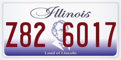 IL license plate Z826017