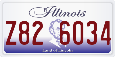 IL license plate Z826034