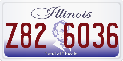 IL license plate Z826036