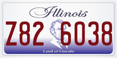 IL license plate Z826038