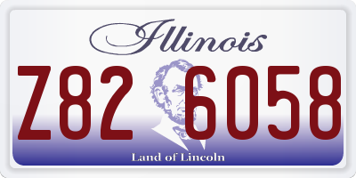 IL license plate Z826058