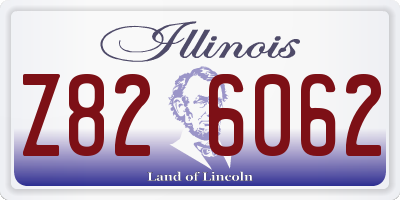 IL license plate Z826062