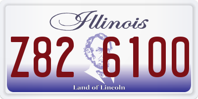 IL license plate Z826100