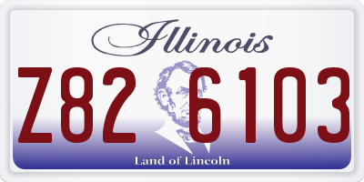 IL license plate Z826103