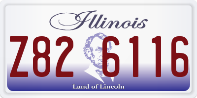 IL license plate Z826116