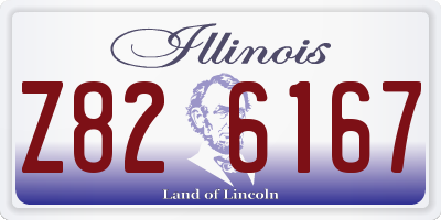 IL license plate Z826167