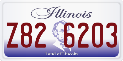 IL license plate Z826203