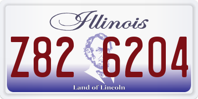 IL license plate Z826204