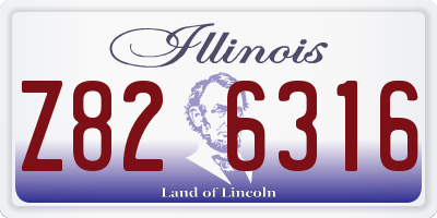 IL license plate Z826316