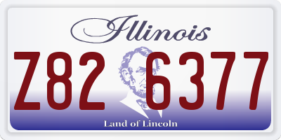 IL license plate Z826377