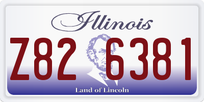 IL license plate Z826381
