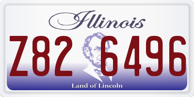 IL license plate Z826496