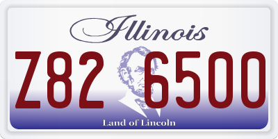 IL license plate Z826500