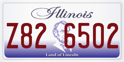 IL license plate Z826502