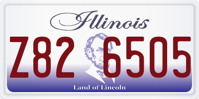 IL license plate Z826505