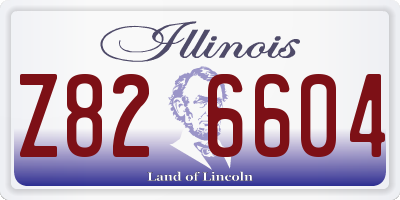 IL license plate Z826604