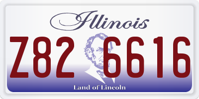 IL license plate Z826616