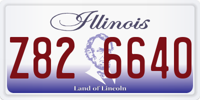 IL license plate Z826640