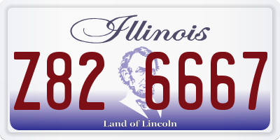 IL license plate Z826667
