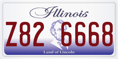 IL license plate Z826668