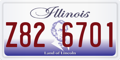 IL license plate Z826701