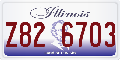 IL license plate Z826703