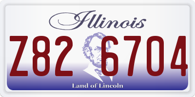 IL license plate Z826704
