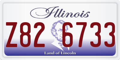IL license plate Z826733
