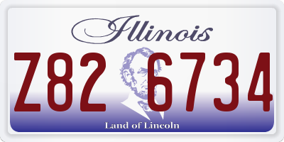 IL license plate Z826734