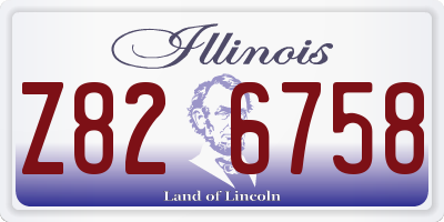 IL license plate Z826758