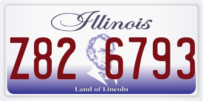 IL license plate Z826793