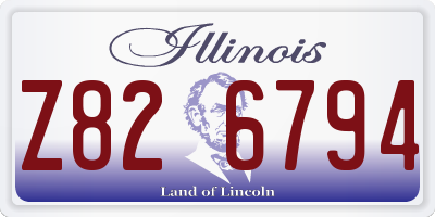 IL license plate Z826794