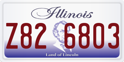 IL license plate Z826803