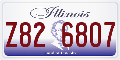 IL license plate Z826807
