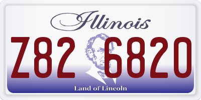 IL license plate Z826820