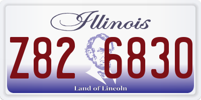 IL license plate Z826830