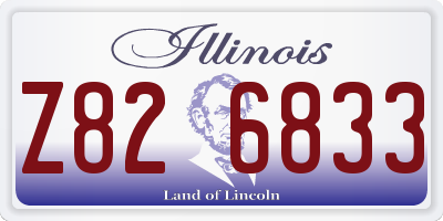 IL license plate Z826833