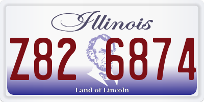 IL license plate Z826874