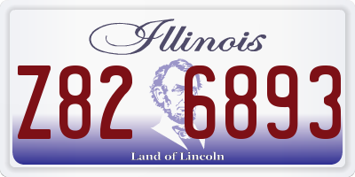 IL license plate Z826893