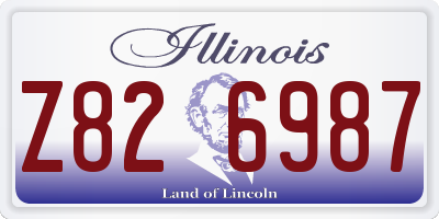 IL license plate Z826987