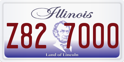 IL license plate Z827000
