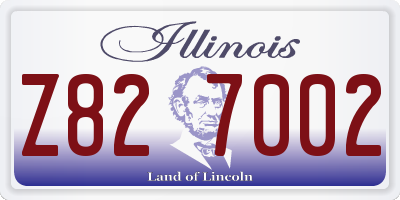 IL license plate Z827002