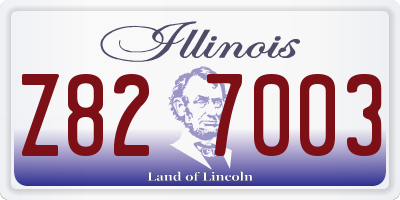 IL license plate Z827003