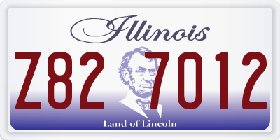 IL license plate Z827012
