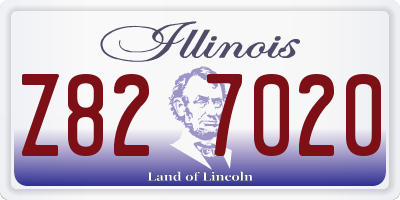 IL license plate Z827020
