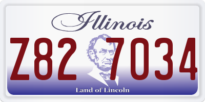 IL license plate Z827034