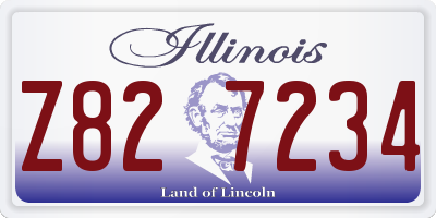 IL license plate Z827234